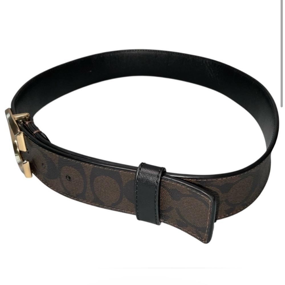 Coach New York Signature C Buckle Belt in Chestnut Brown Size XL - Picture 6 of 13